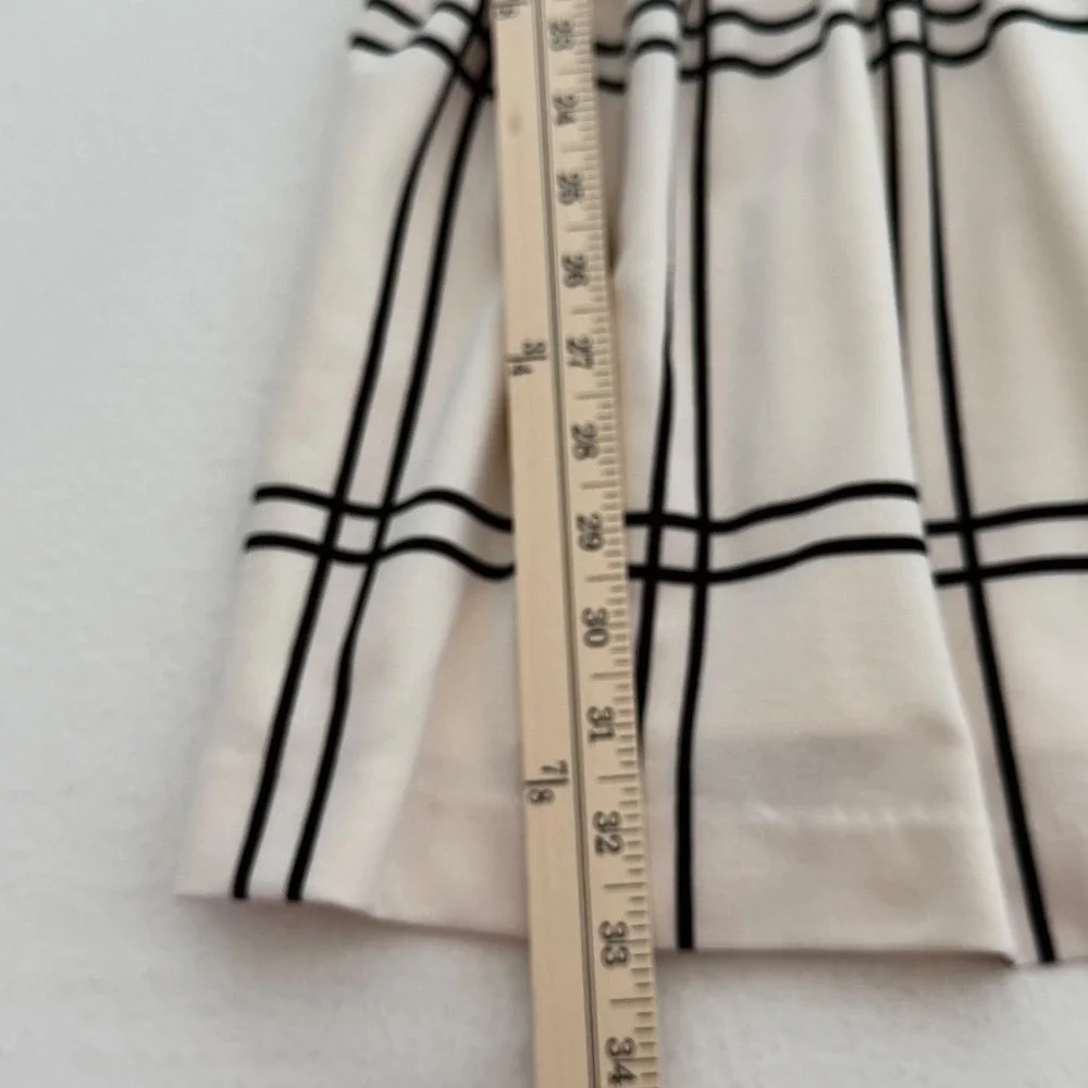 RED Saks Fifth Ave Mini Dress Drop Waist Cream Black Retro 60s Preppy Parisian 2